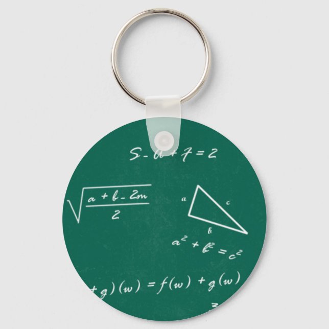 math teacher algebra geek key ring (Front)
