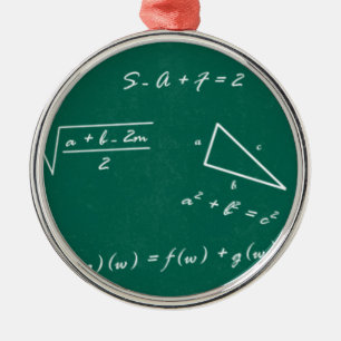 math teacher algebra geek metal ornament