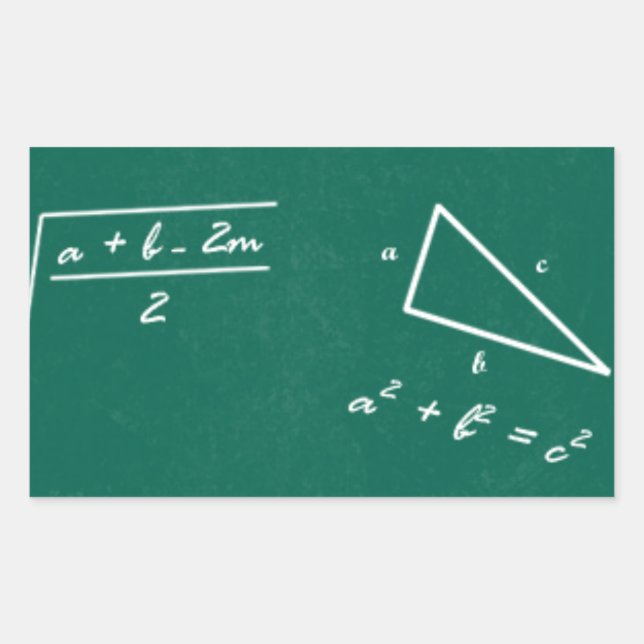 math teacher algebra geek rectangular sticker (Front)