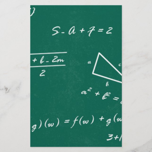 math teacher algebra geek stationery (Front)