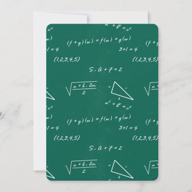 math teacher algebra geek wedding invitations (Front)