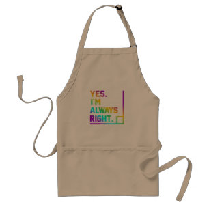 Math Teacher Always Right Mathematics Maths Standard Apron
