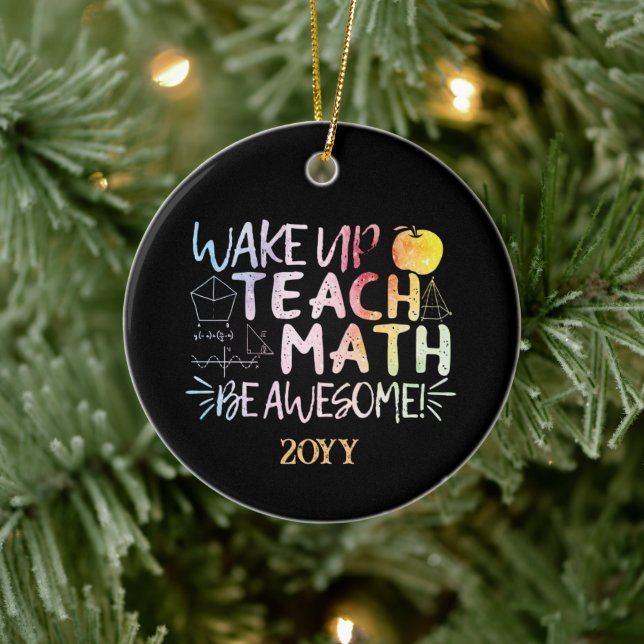 Math Teacher Appreciation - Be Awesome Ceramic Ornament (Tree)