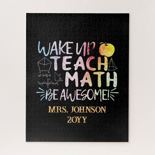 Math Teacher Appreciation - Be Awesome Jigsaw Puzzle (Vertical)