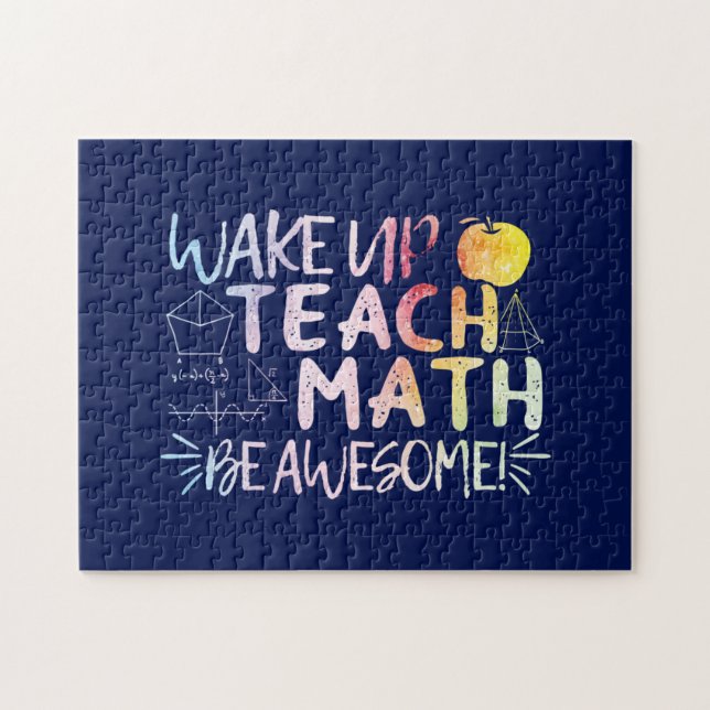 Math Teacher Appreciation - Be Awesome Jigsaw Puzzle (Horizontal)