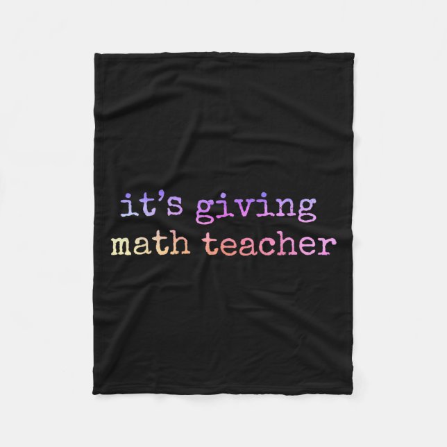 Math Teacher Appreciation Geometry Mathematician E Fleece Blanket (Front)