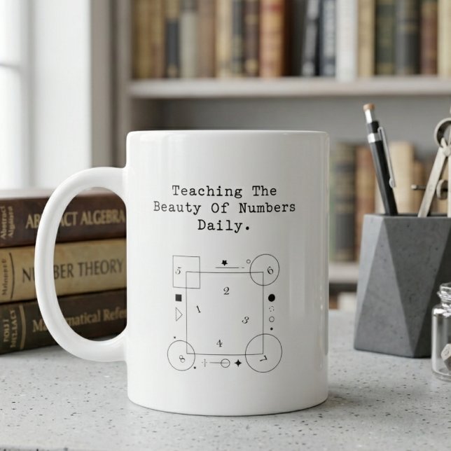 Math Teacher Appreciation | Numbers Beauty Coffee Mug (Creator Uploaded)