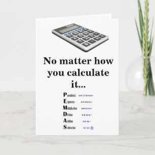 Math Teacher Appreciation Thank You Card