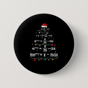 Math Teacher At Christmas  Math Merry Xmas Tree Ce 6 Cm Round Badge