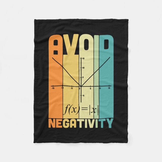 Math Teacher Avoid Negativity Fleece Blanket (Front)