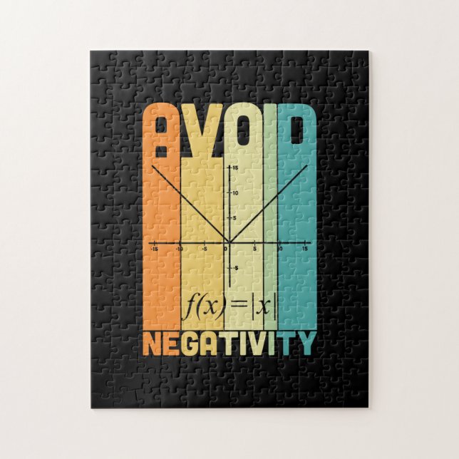 Math Teacher Avoid Negativity Jigsaw Puzzle (Vertical)