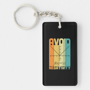 Math Teacher Avoid Negativity Key Ring