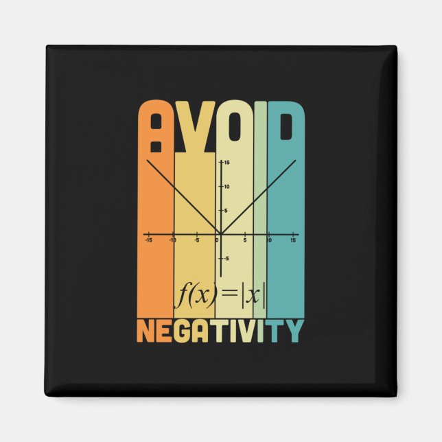 Math Teacher Avoid Negativity Magnet (Front)