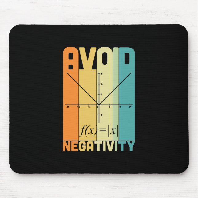 Math Teacher Avoid Negativity Mouse Pad (Front)