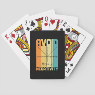 Math Teacher Avoid Negativity Playing Cards