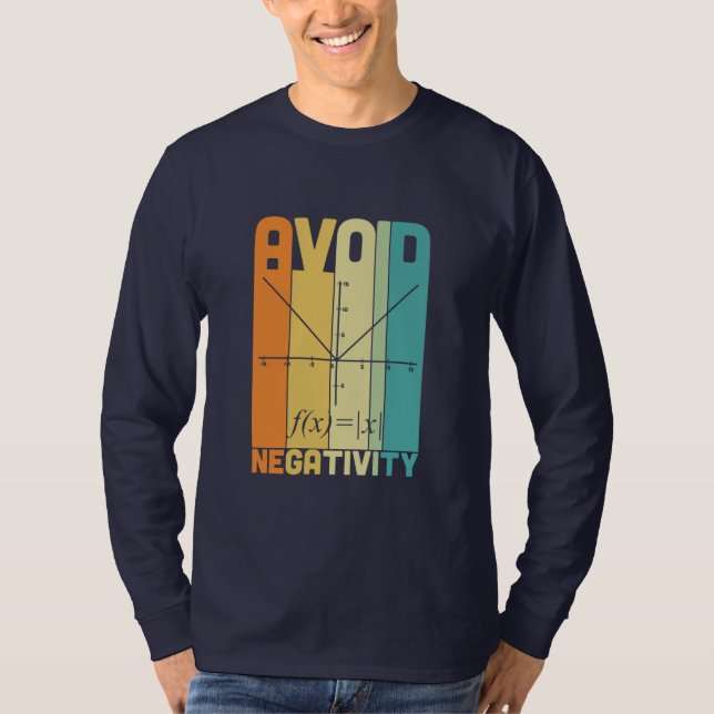 Math Teacher Avoid Negativity T-Shirt (Front)