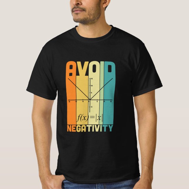 Math Teacher Avoid Negativity T-Shirt (Front)
