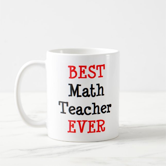 math teacher, best coffee mug (Left)