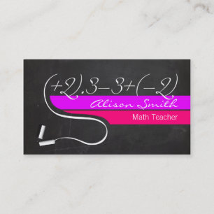 Math Teacher Business card