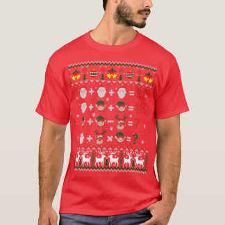 Math Teacher Christmas Bedmas Math Equation Ugly S T-Shirt