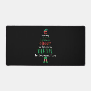 Math Teacher Christmas Elf Gift design Desk Mat