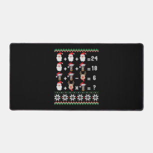Math Teacher Christmas GREYHOUND Desk Mat