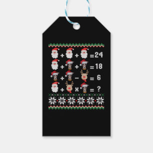 Math Teacher Christmas GREYHOUND Gift Tags