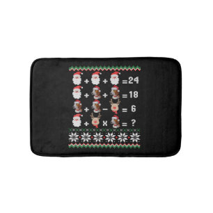Math Teacher Christmas HARRIER Bath Mat