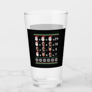 Math Teacher Christmas HARRIER Glass