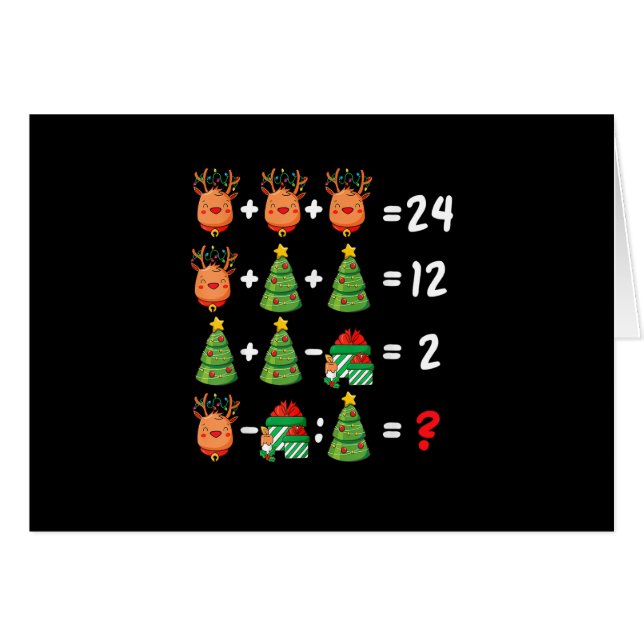Math Teacher Christmas Order Of Operations Quiz Fu (Front Horizontal)