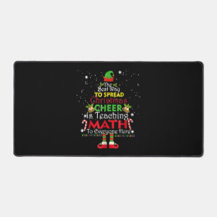 Math Teacher Christmas Shirt Elf Christmas Cheer Desk Mat