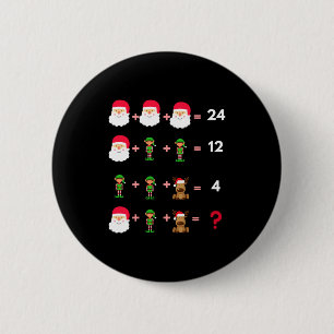 Math Teacher Christmas Shirt Quiz 6 Cm Round Badge
