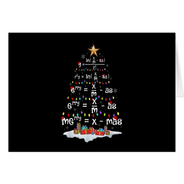 Math Teacher Christmas Tree Funny Christmas Math F (Front Horizontal)