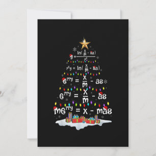 Math Teacher Christmas Tree Funny Christmas Math F Holiday Card