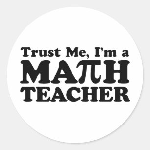 Math Teacher Classic Round Sticker