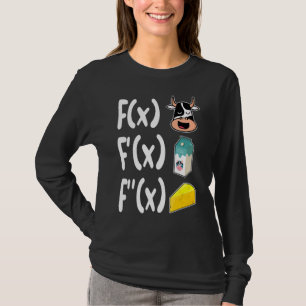 Math Teacher Cow Milk Cheese Math Calculus T-Shirt