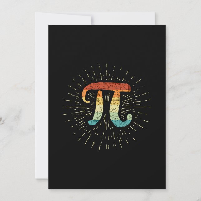 Math Teacher Cute Pi Holiday Card (Front)