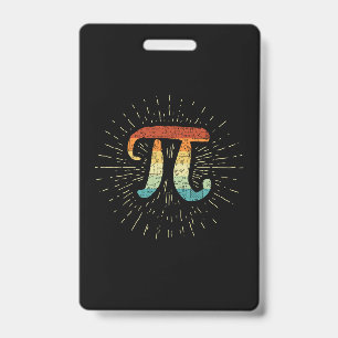 Math Teacher Cute Pi ID Badge