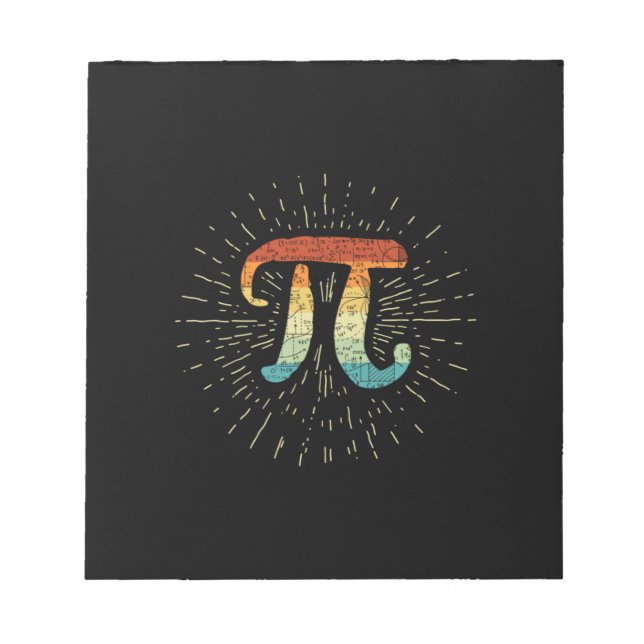 Math Teacher Cute Pi Notepad (Front)