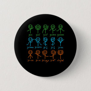 Math Teacher Dance Equation Mathematic Maths 6 Cm Round Badge