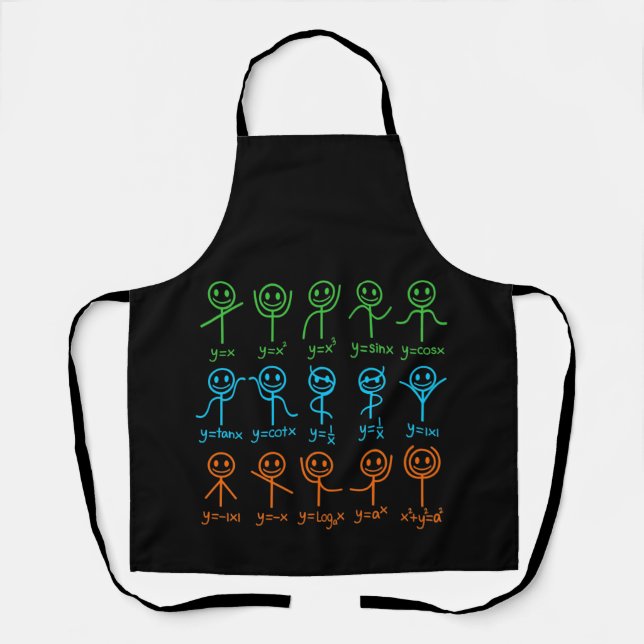 Math Teacher Dance Equation Mathematic Maths Apron (Front)