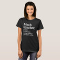 Math Teacher Definition Same As A Normal but Much T-Shirt | Zazzle