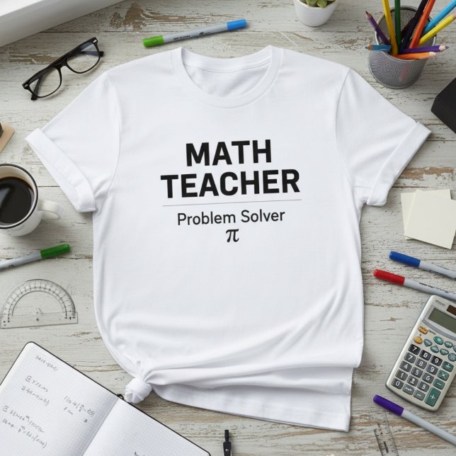 Math Teacher Design — Problem Solver (Minimal) T-Shirt (Creator Uploaded)