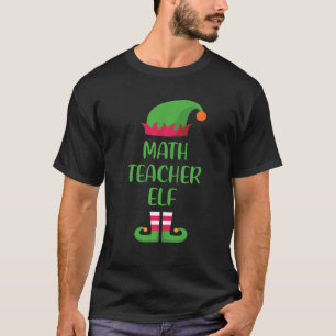 Math Teacher Elf Christmas Family Matching Group T-Shirt