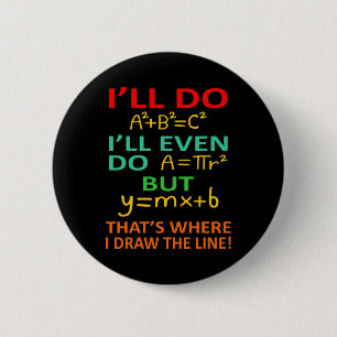 Math Teacher Equation Mathematics Maths Student 6 Cm Round Badge