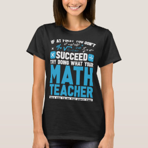 Math Teacher Equations Education School Educator M T-Shirt