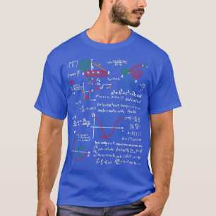 Math teacher formulas cheat sheet cool geek nerd T-Shirt