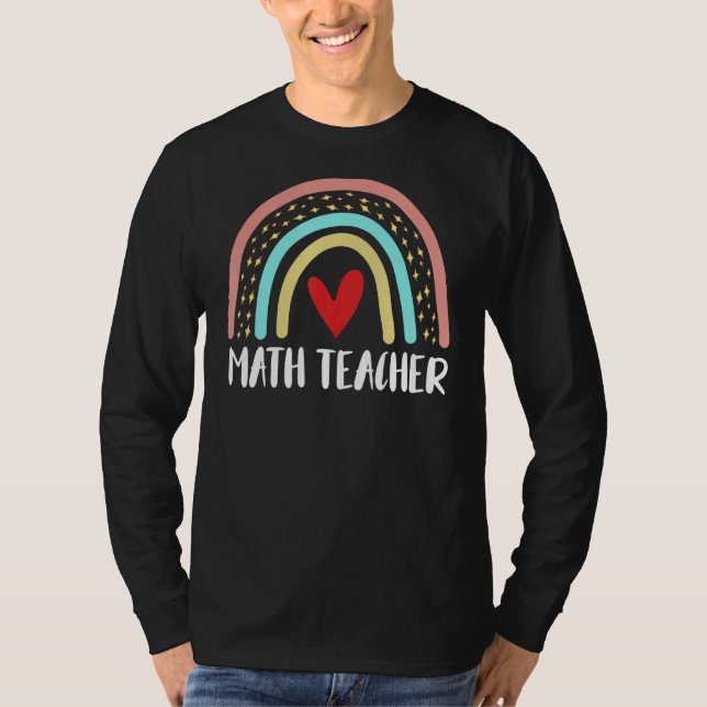Math Teacher Funny School Teacher Teaching T-Shirt (Front)