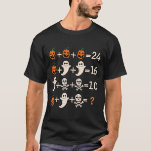 Math Teacher Halloween Algebra Operation Mathemati T-Shirt