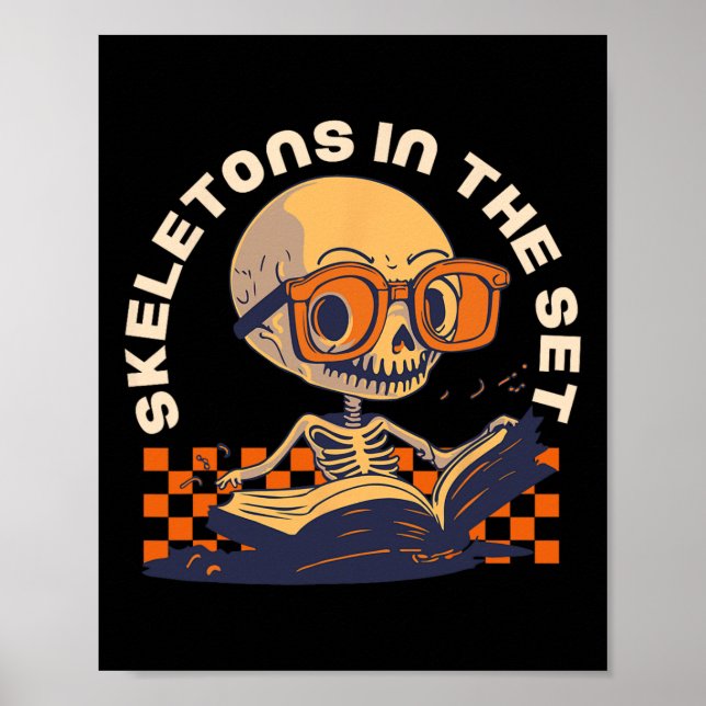 Math Teacher Halloween Comstume Fall Pumpkin Ghost Poster (Front)